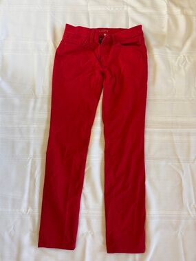 LOFT Red Skinny Jeans